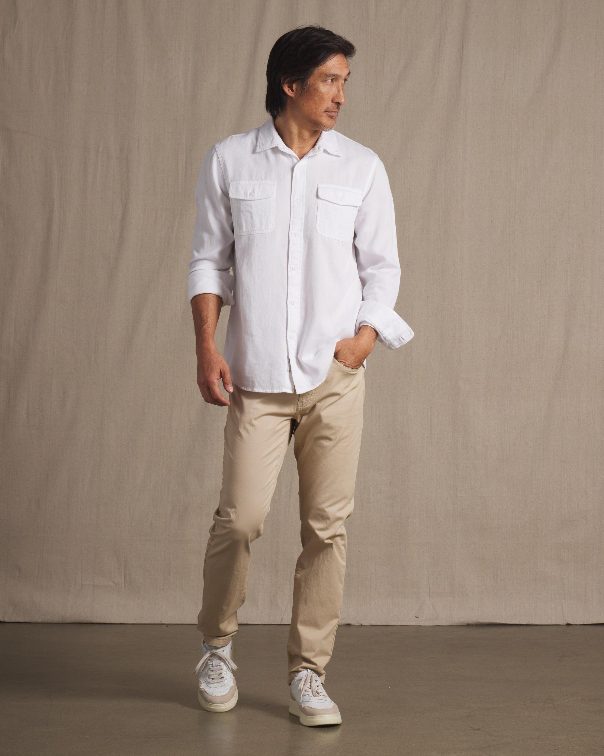 Bedford Textured Shirt - White Product Image