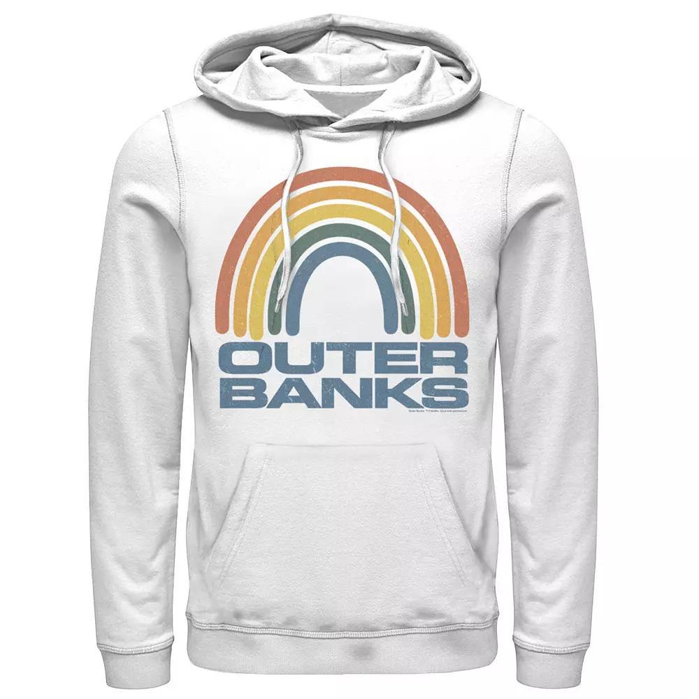 Men's Outer Banks Rainbow Logo Hoodie, Boy's, Size: Small, White Product Image