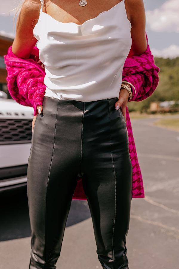 The Beebee High Waist Faux Leather Legging Product Image