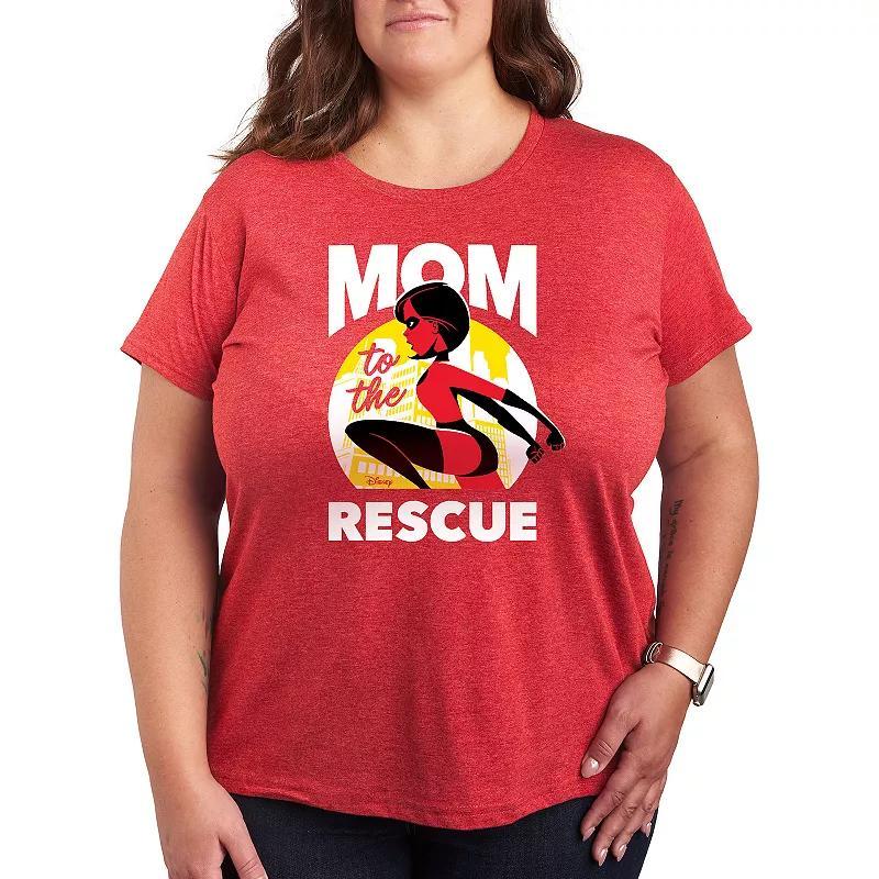Disney / Pixars The Incredibles Plus Mom Rescue Graphic Tee, Womens Blue Product Image