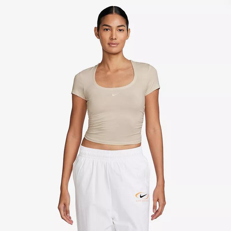 Women's Nike Sportswear Chill Knit Short-Sleeve Square-Neck Top Product Image