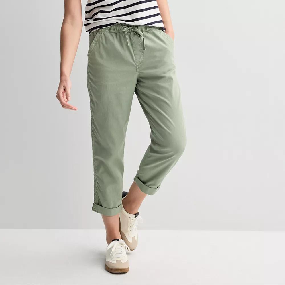 Women's Sonoma Goods For Life® Easy Paper Bag Waist Capri, Size: XS, Trinity Gray Product Image