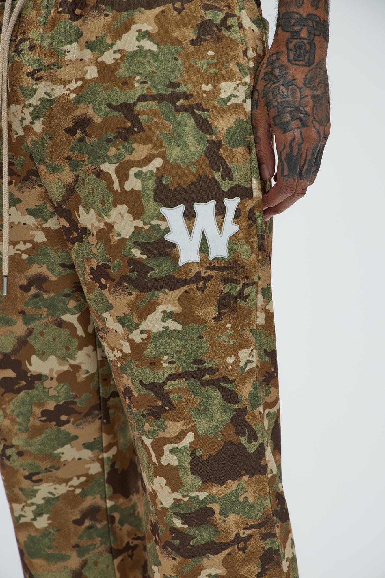 Wolves Straight Camo Sweatpants - Camouflage Product Image