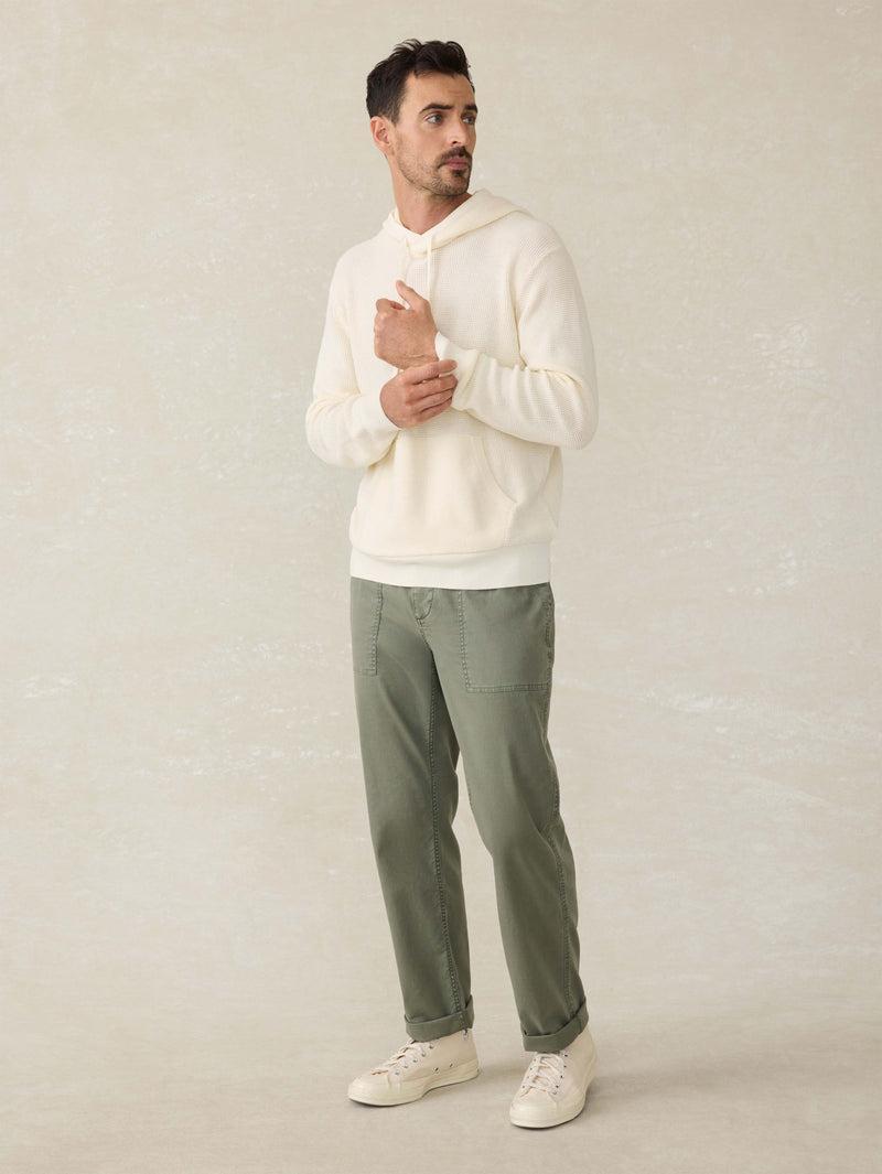 Sunwashed Sweater Hoodie - White Shell Product Image