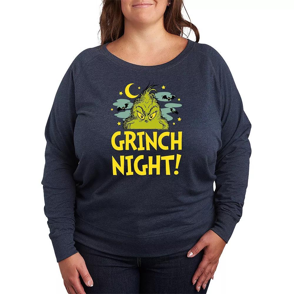 Disneys Lilo & Stitch Plus Size Halloween Ghosts French Terry Long Sleeve Tee, Womens Heather Grey Product Image