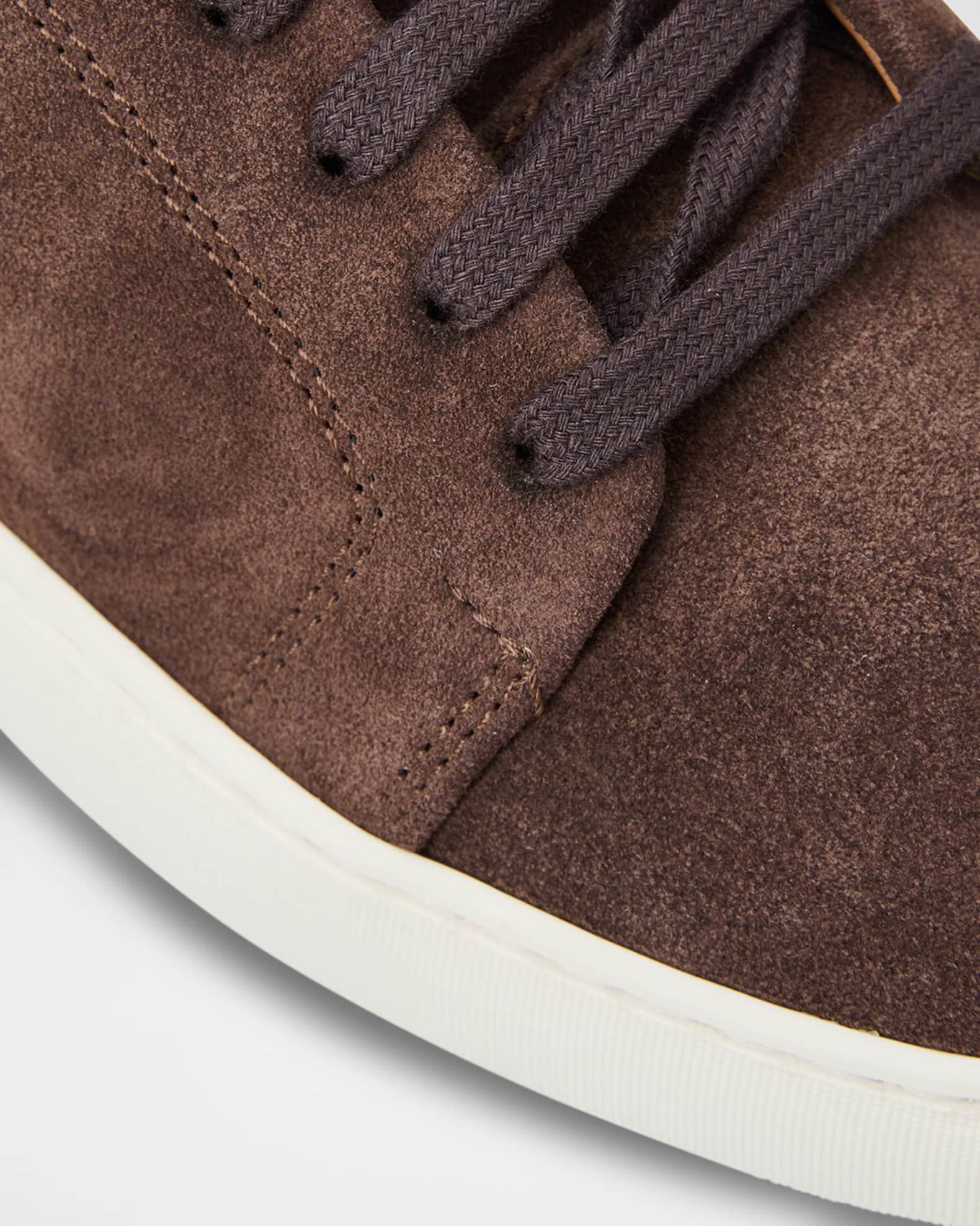 Men's Salvatore Low-Top Suede Sneakers  Product Image