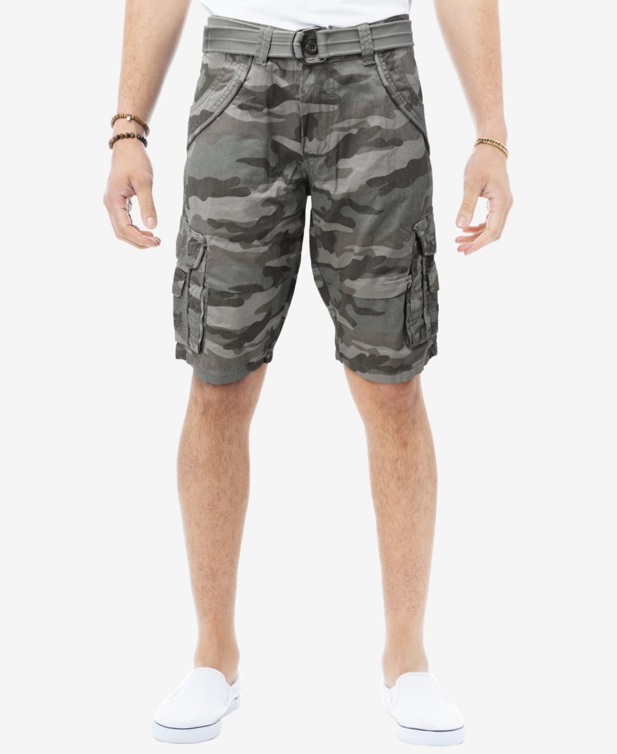 Men's Xray Belted Double-Pocket Bermuda Cargo, Size: 42, Grey Product Image