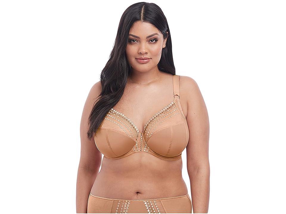 Elomi Plus Size Matilda Embroidered Sheer Plunging Convertible U-Back to Racerback Contour Wire Full Product Image