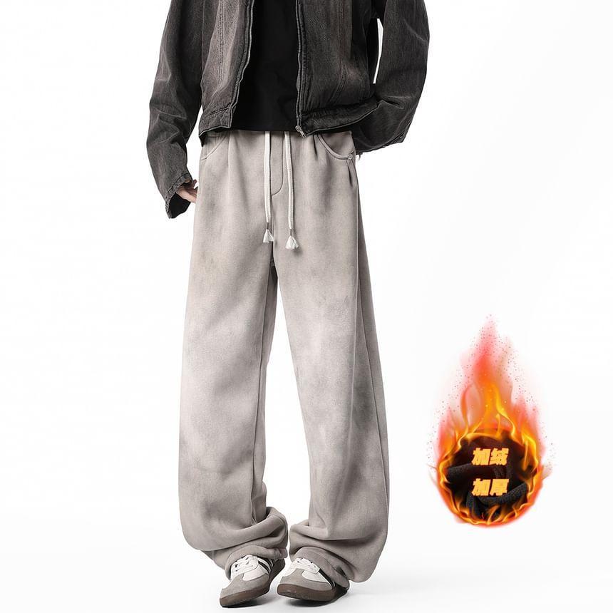 Drawstring Waist Gradient Wide Leg Sweatpants Product Image