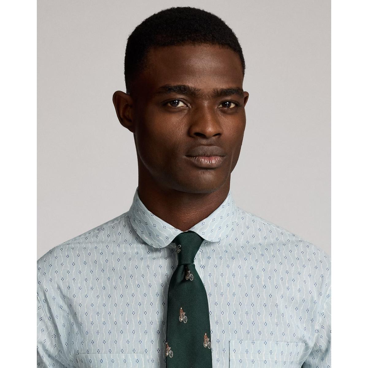 Floral-Print Woven Shirt Blue Multi Product Image