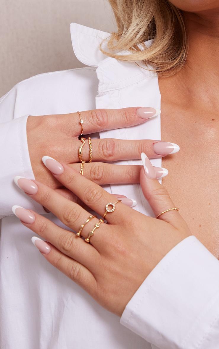 Gold Assorted Shape Twist Ring Set Product Image