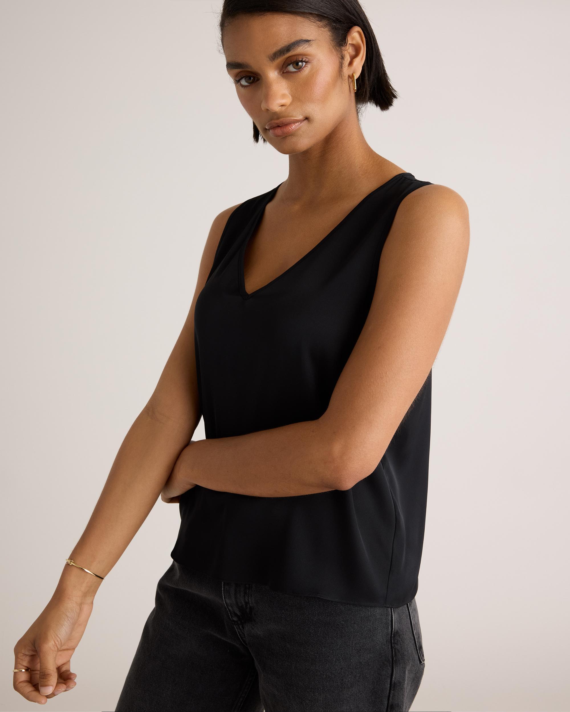 Quince | Women's 100% Washable Silk Stretch Tank Top Product Image