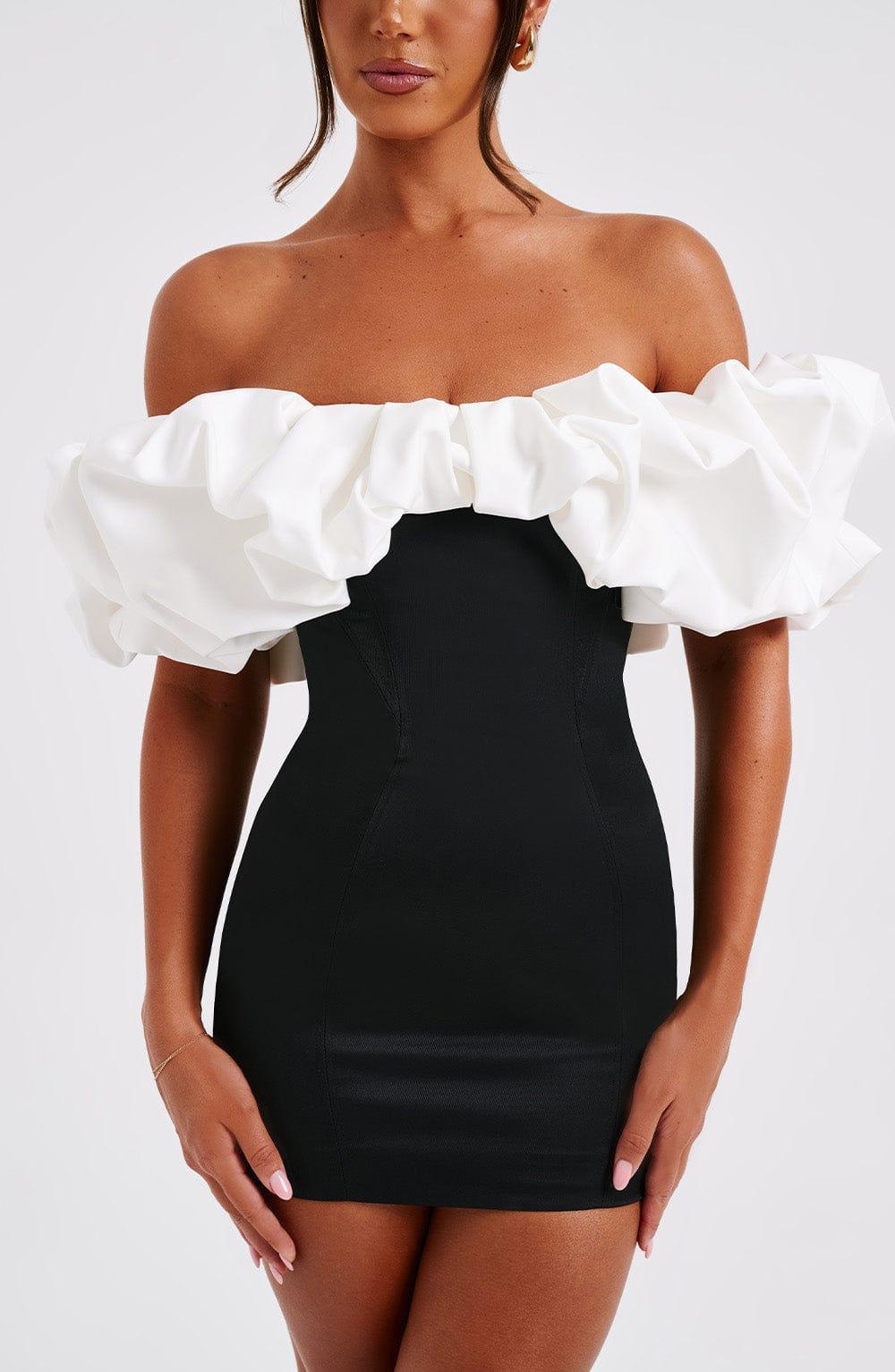Allie Mini Dress - Black/White Product Image