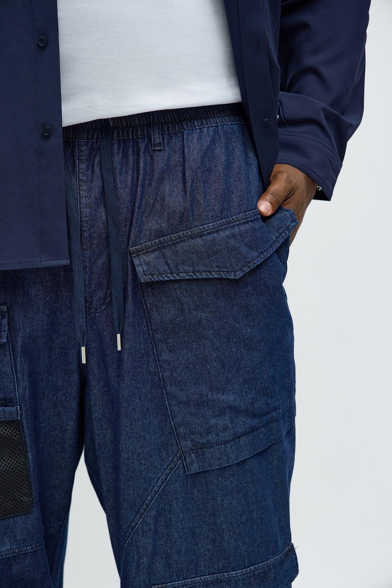 Max Cargo Baggy Pants - Indigo Product Image
