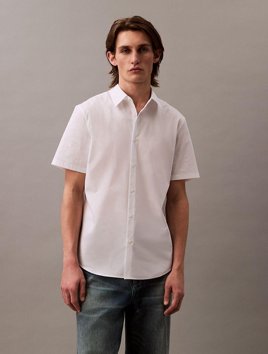 Cotton Stretch Slim Button-Down Shirt Product Image