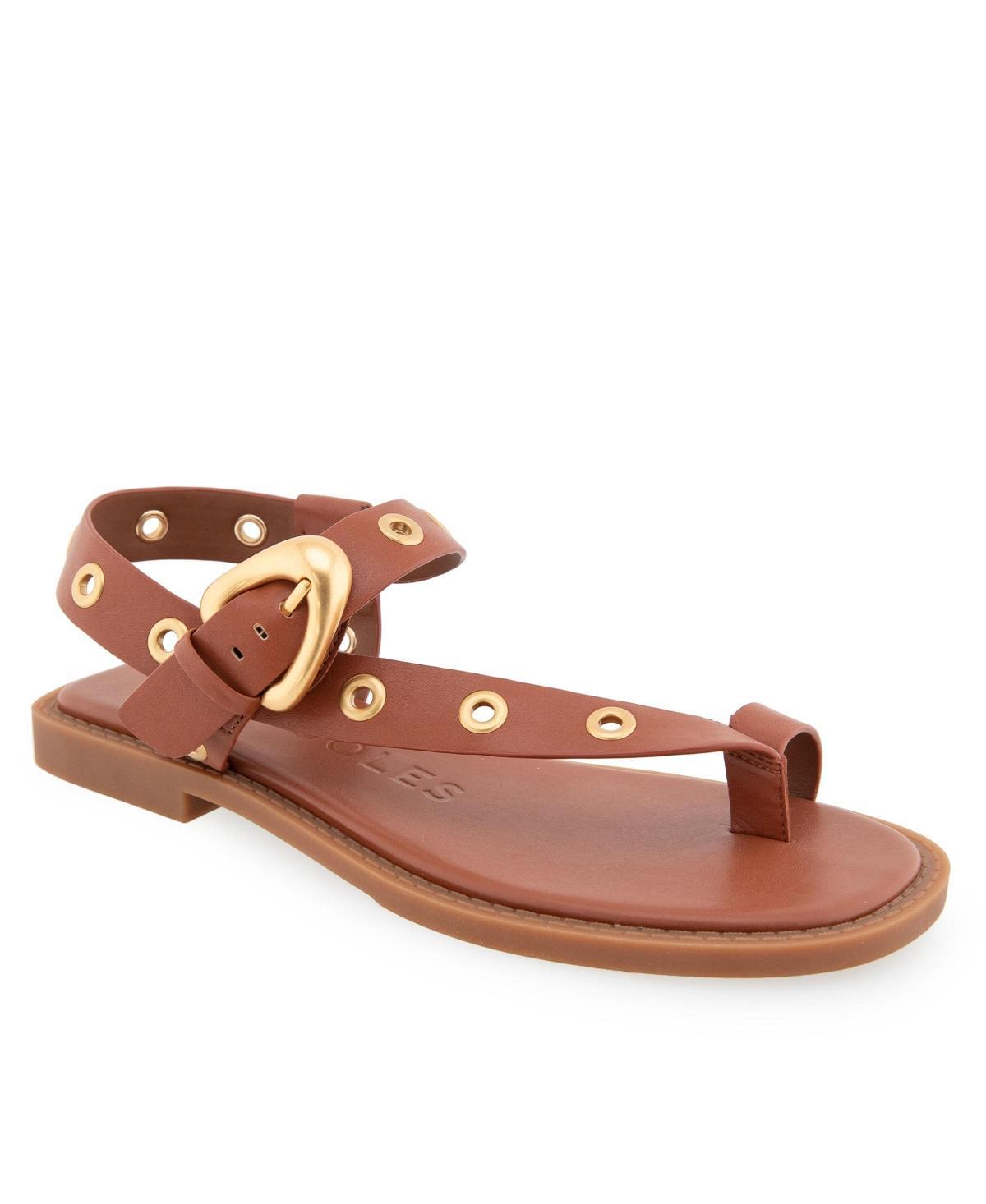 Aerosoles Cedar Women's Asymmetrical Thong Sandals, Size: 10.5, Red Bread Pu Product Image
