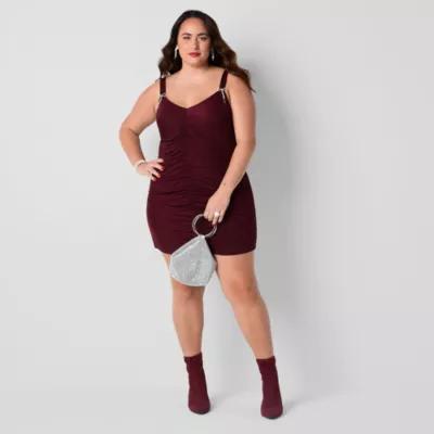 Johnny Wujek for JCPenney Womens Juniors Plus Sleeveless Bodycon Dress Product Image