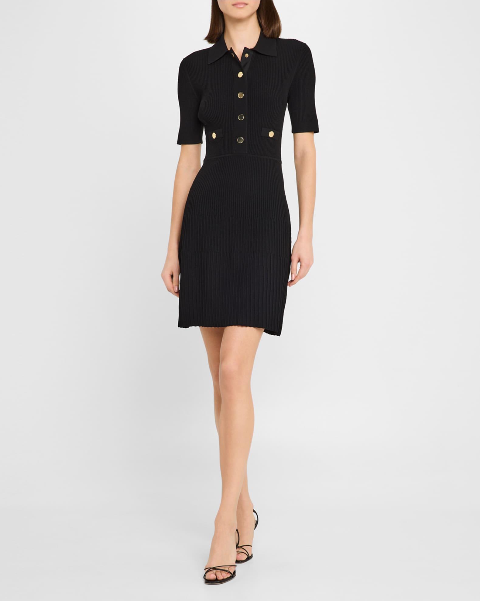 Lauper Short-Sleeve Ribbed Mini Dress Product Image