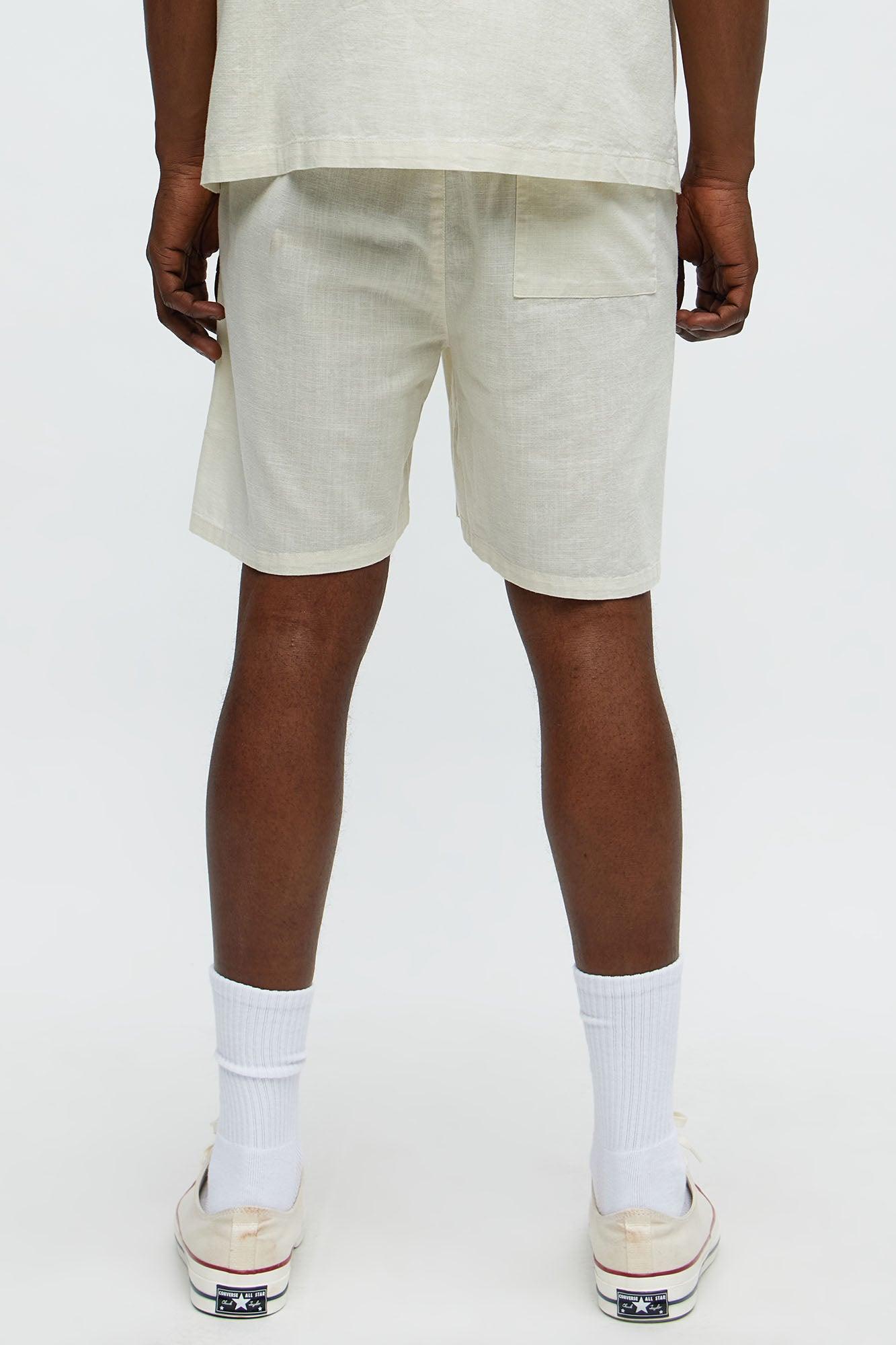 Florida Oranges Relaxed Drawstring Short - Cream Product Image