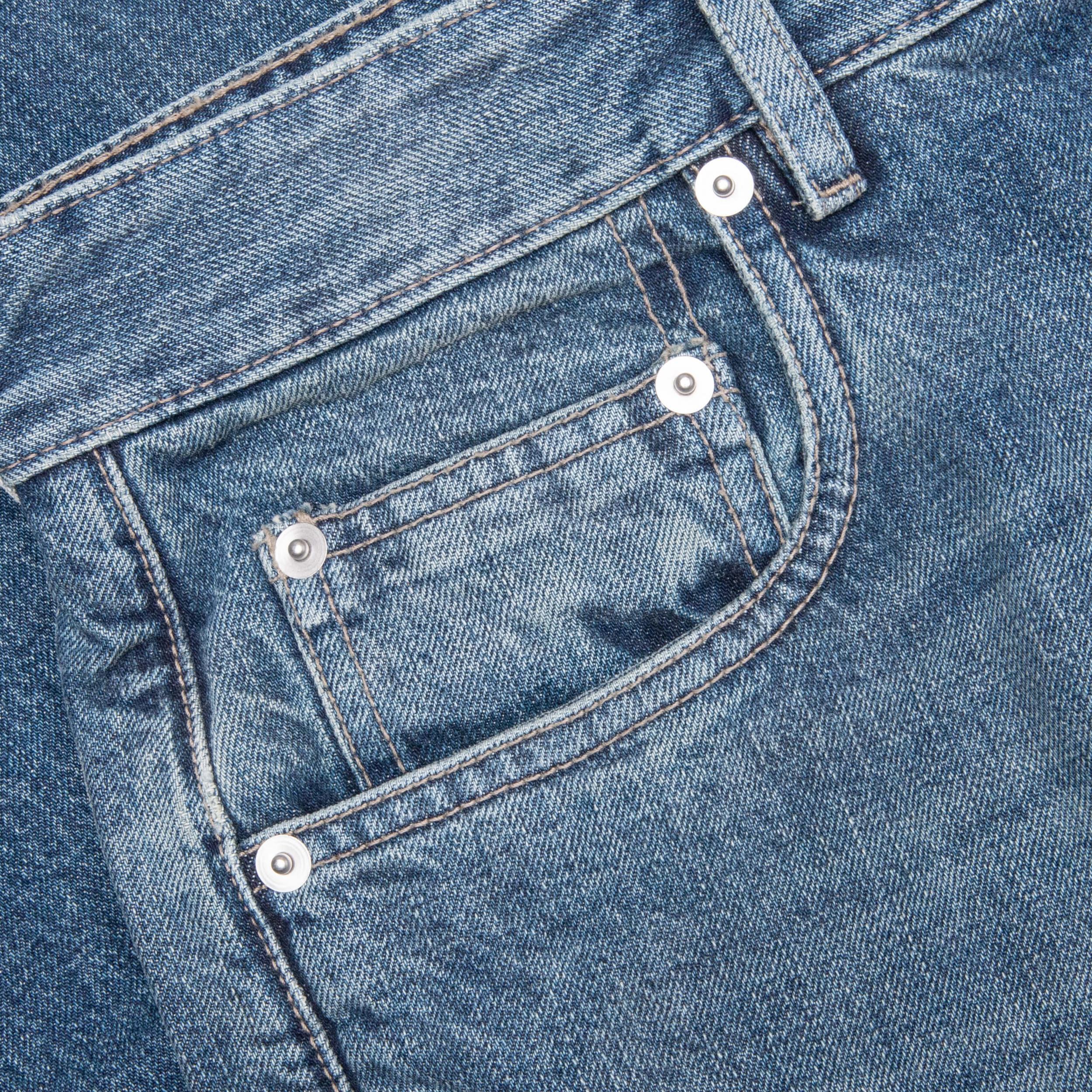 Double Cargo Denim Jeans - Washed Indigo Male Product Image