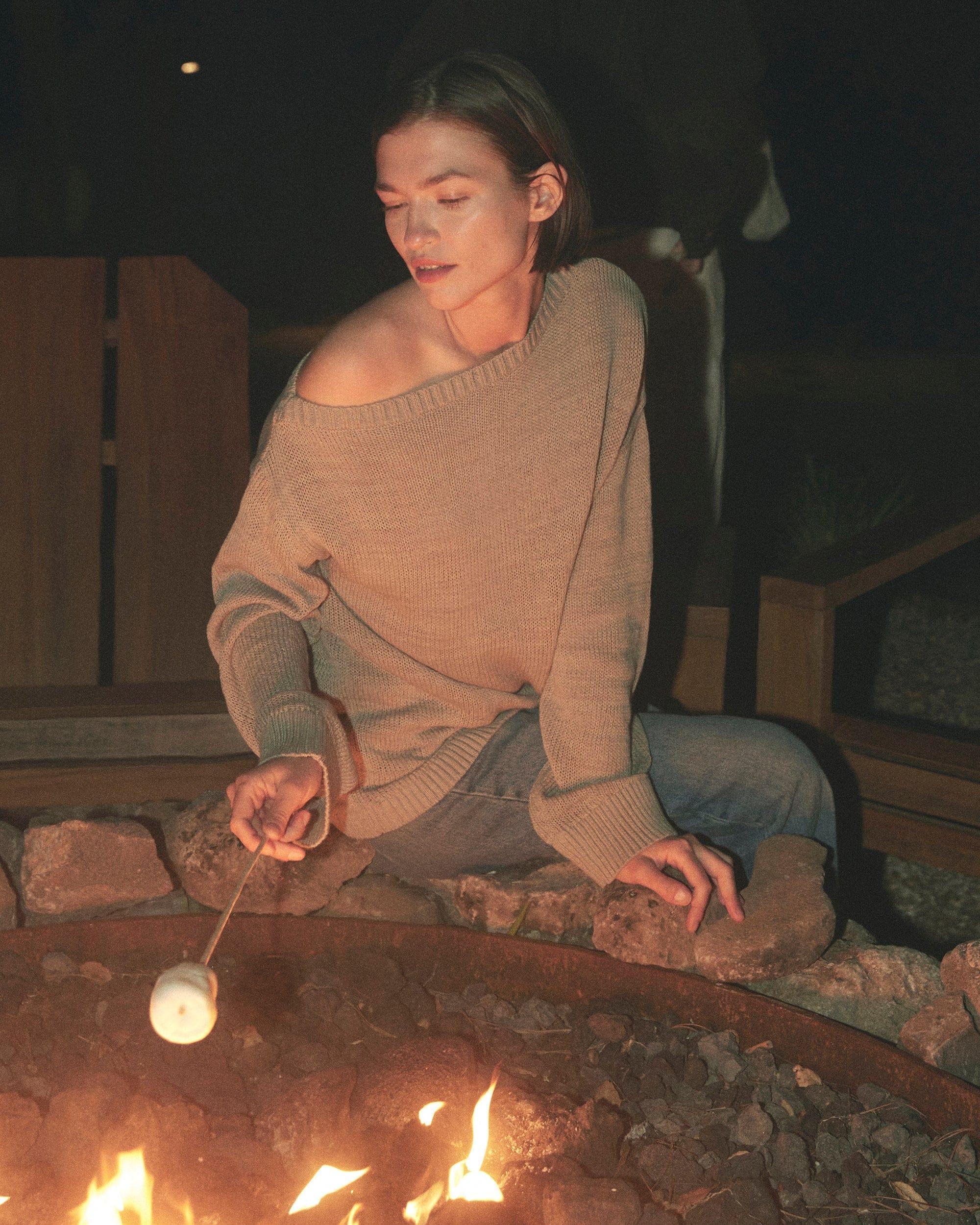 Issa Lightweight Off-Shoulder Sweater Product Image