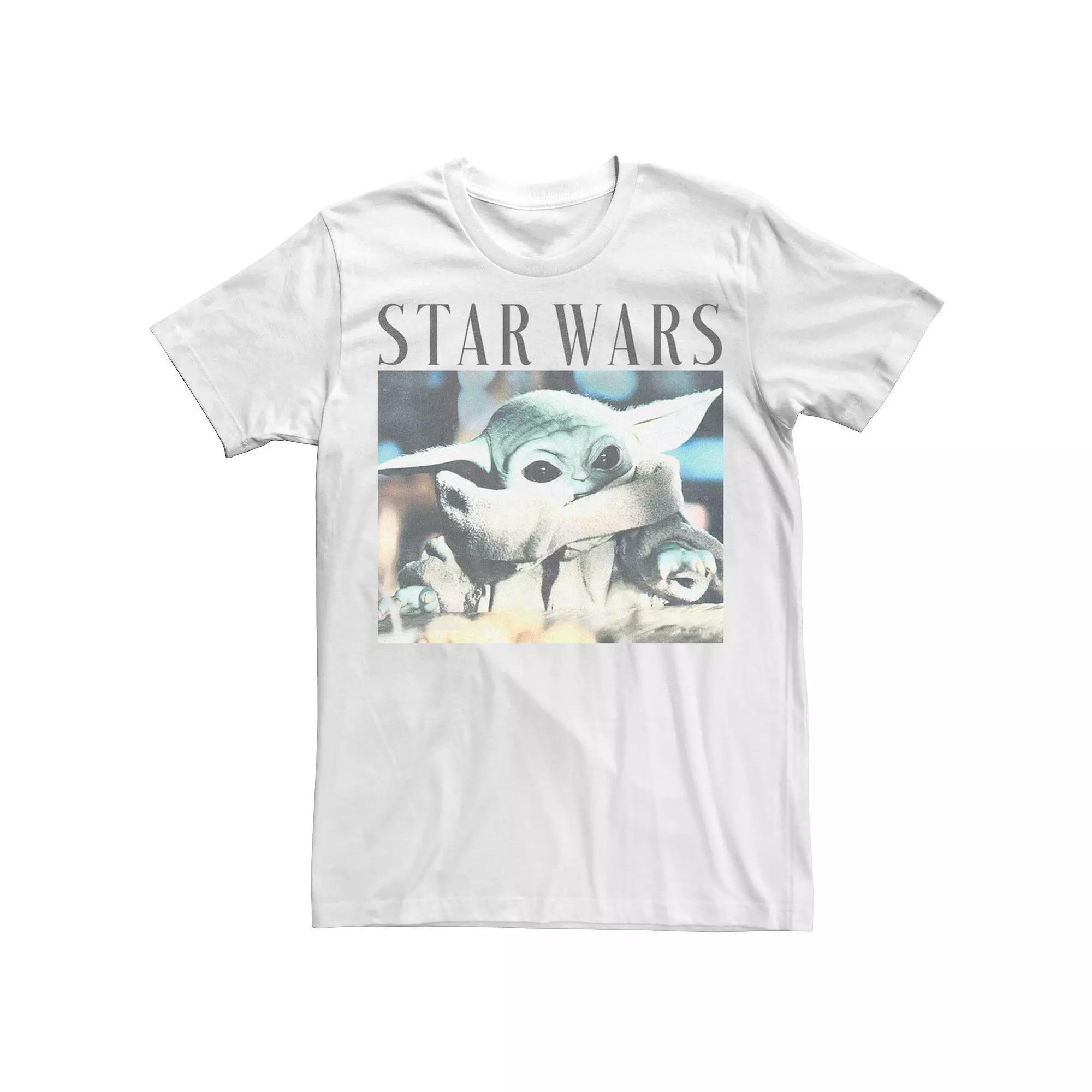 Men's Star Wars The Mandalorioan Sunlight Grogu Poster Tee, Size: Large, White Product Image