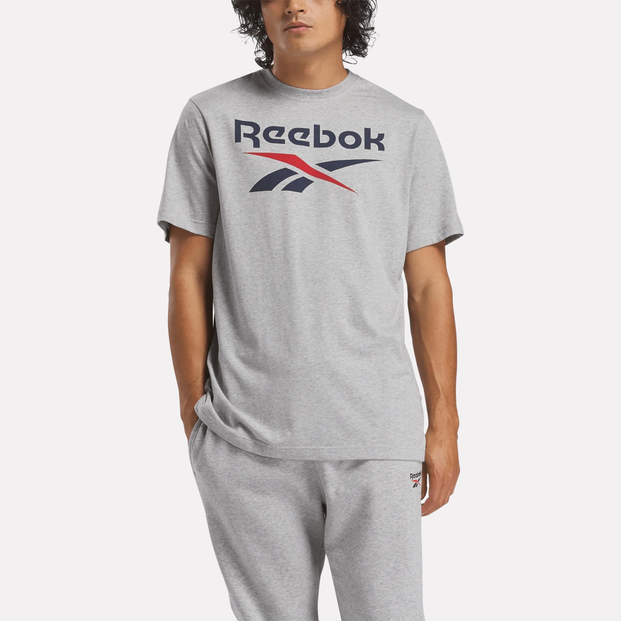 Men's Reebok Identity Big Stacked Logo T-Shirt Product Image