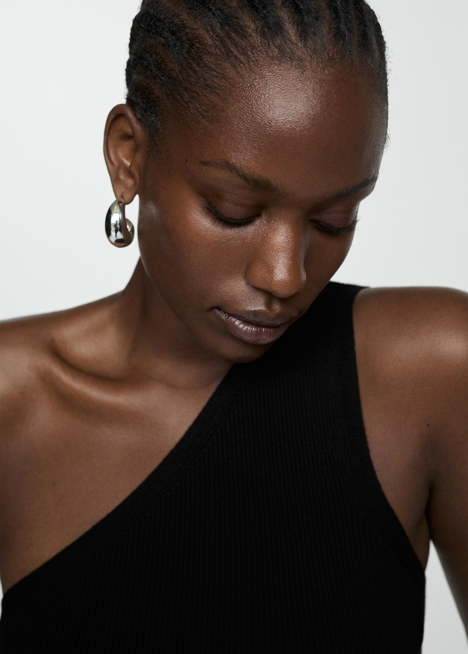 Knit asymmetric top - Women | MANGO USA Product Image