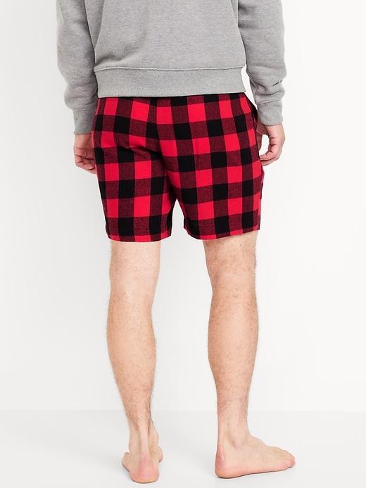 Flannel Pajama Shorts for Men Product Image