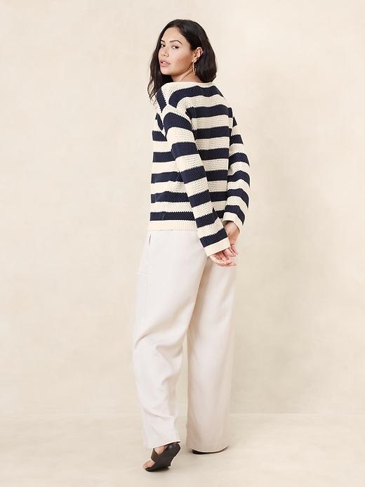 Open-Stitch Pullover Sweater Product Image