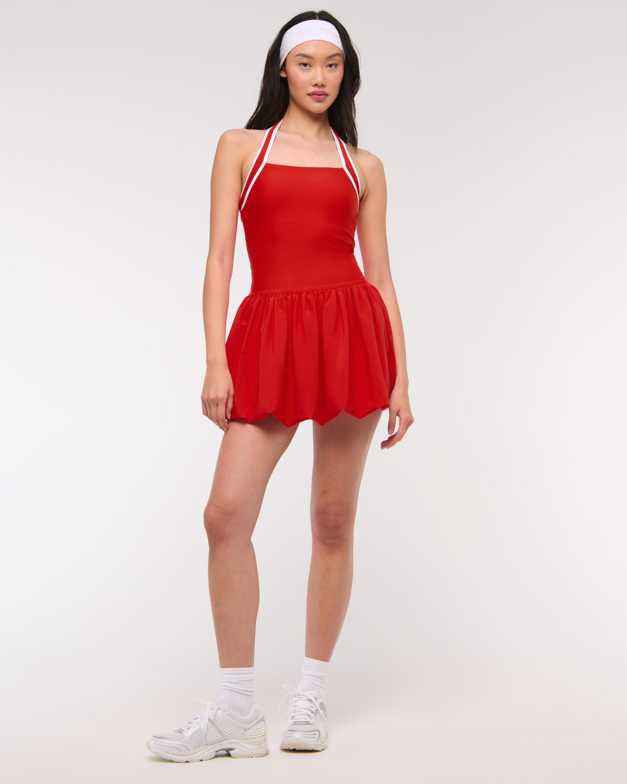 YPB motionTEK Halter Bubble Hem Mini Dress Product Image