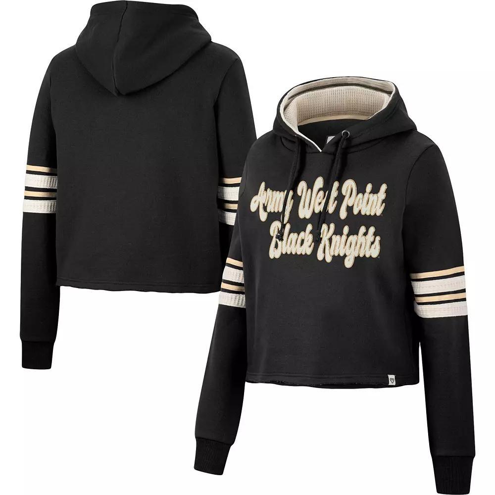 Women's Colosseum Navy West Virginia Mountaineers Retro Cropped Pullover Hoodie, Size: XL, Blue Product Image