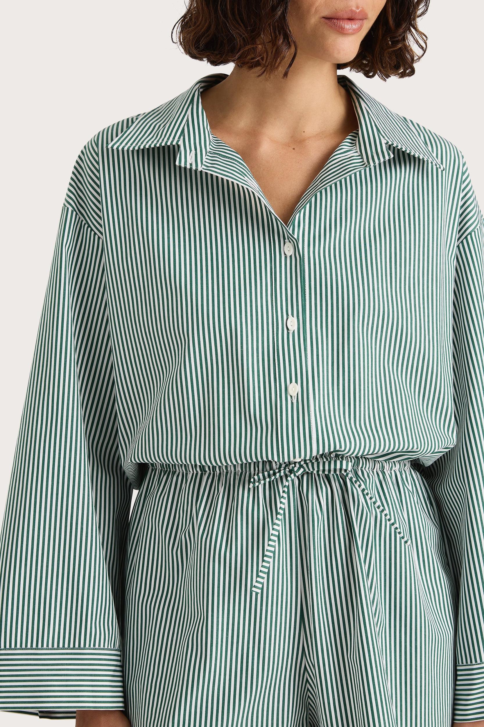 Marianne Midi Dress Green Stripe Product Image