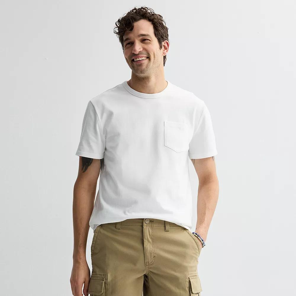 Men's Sonoma Goods For Life® Crewneck Short Sleeve Heavy Weight T-Shirt, Size: Large, White Product Image