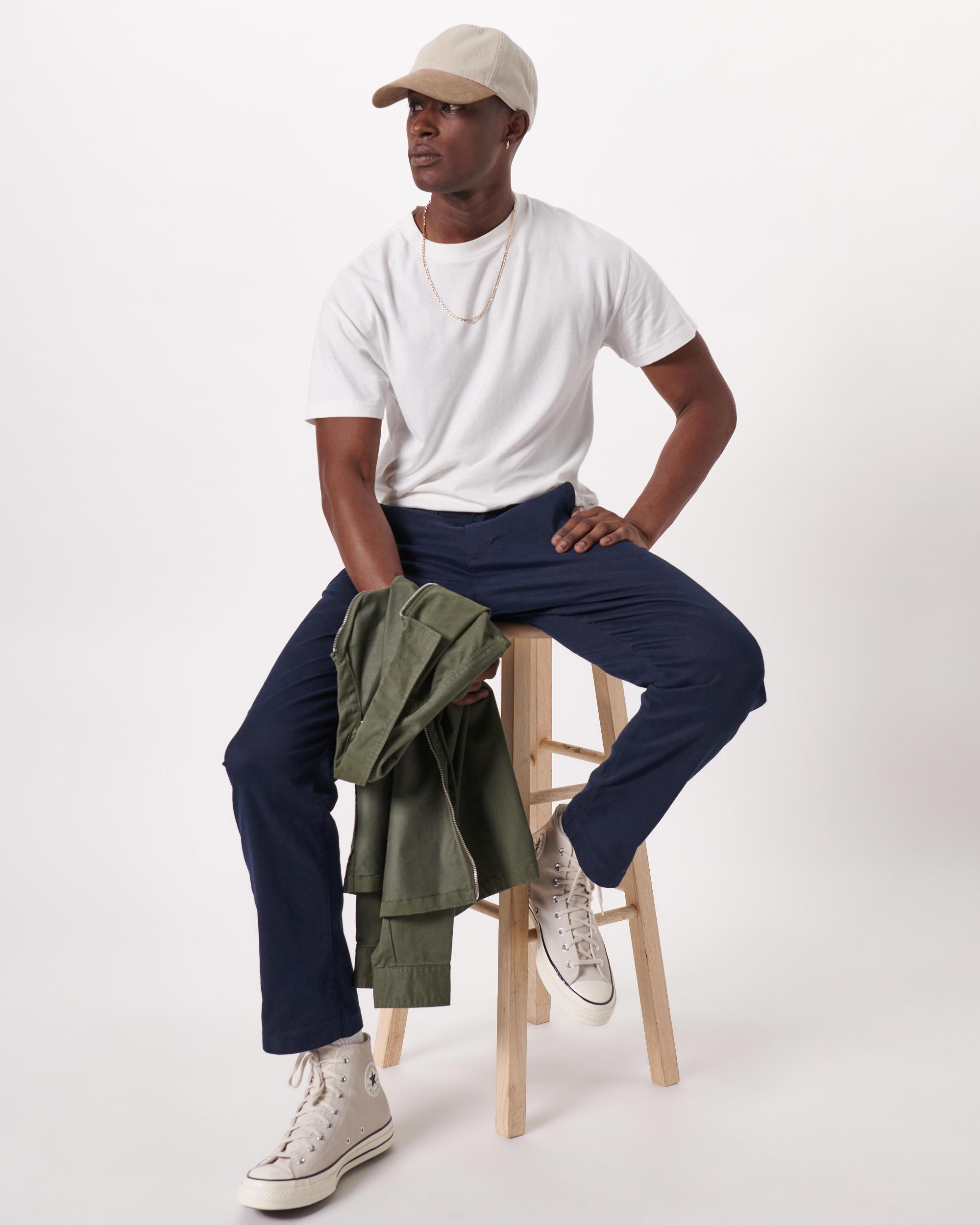 Mens Sequined Monogram Denim Pants Product Image
