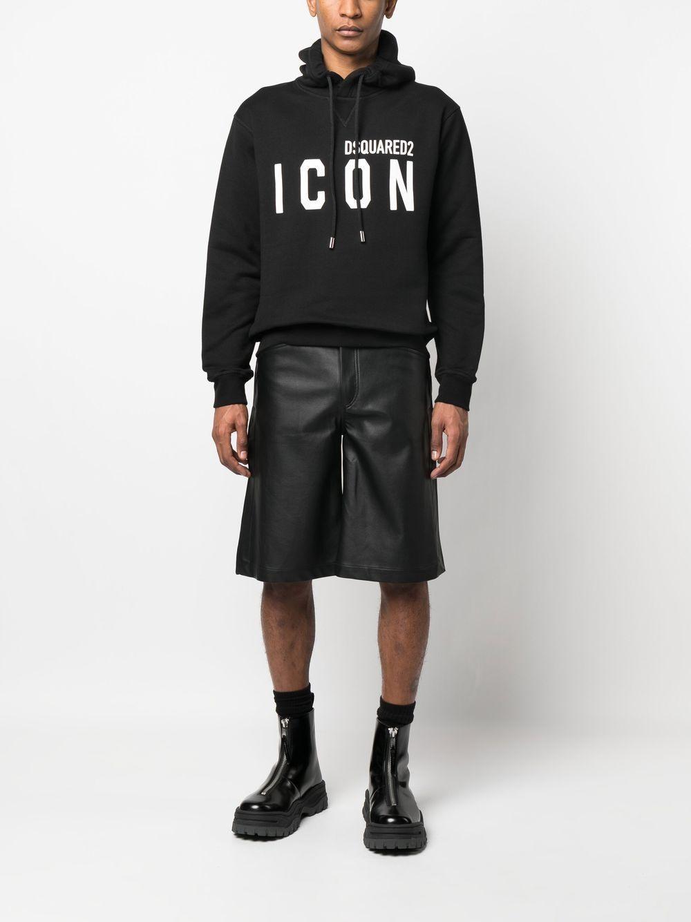 logo-print cotton hoodie Product Image