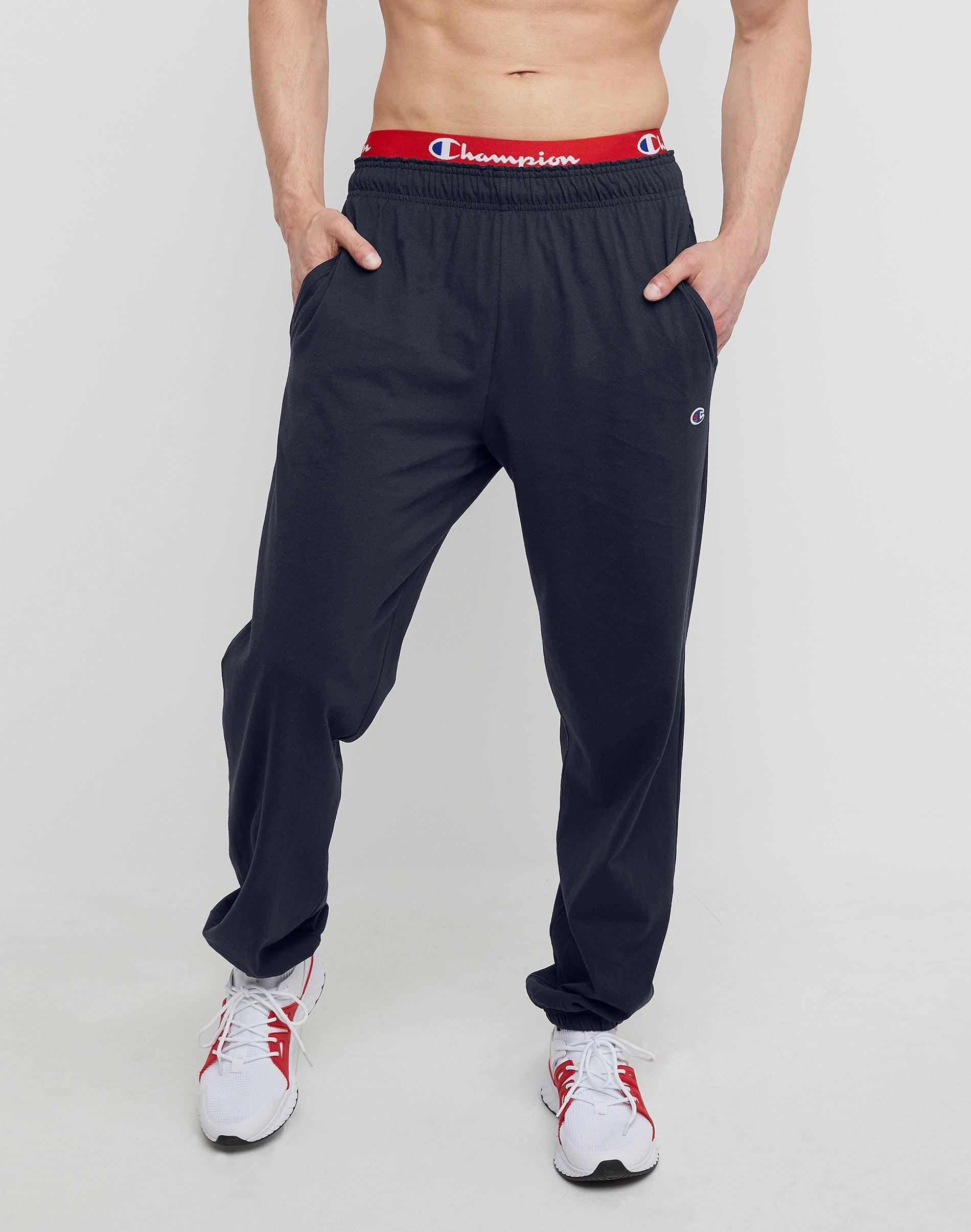 Men's Champion® Cinched Jersey Pants, Size: Small, Granite Grey Product Image