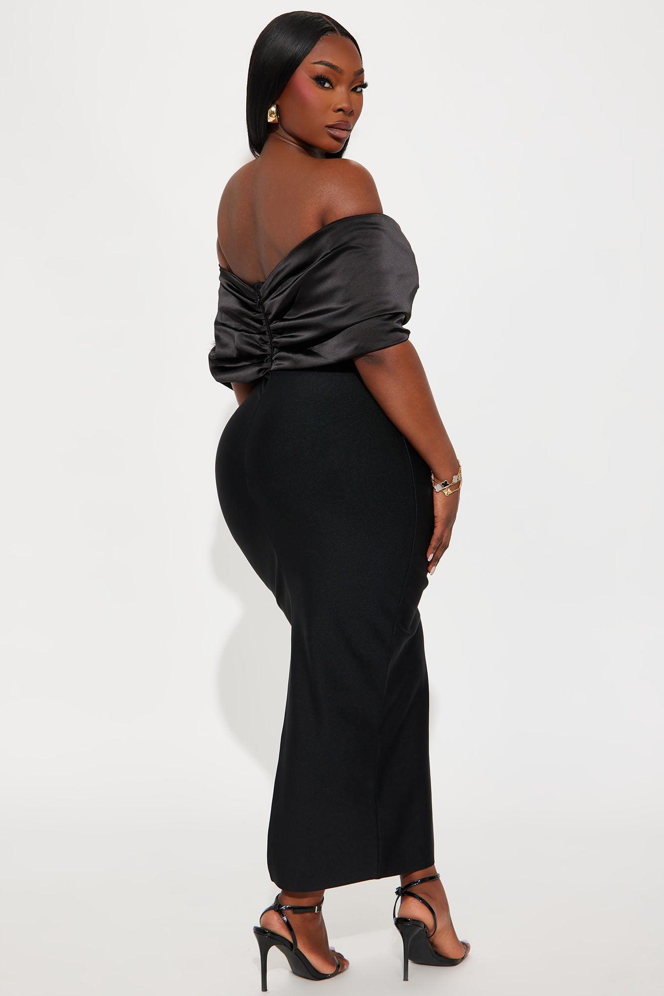 Pretty Privilege Bandage Midi Dress - Black Product Image