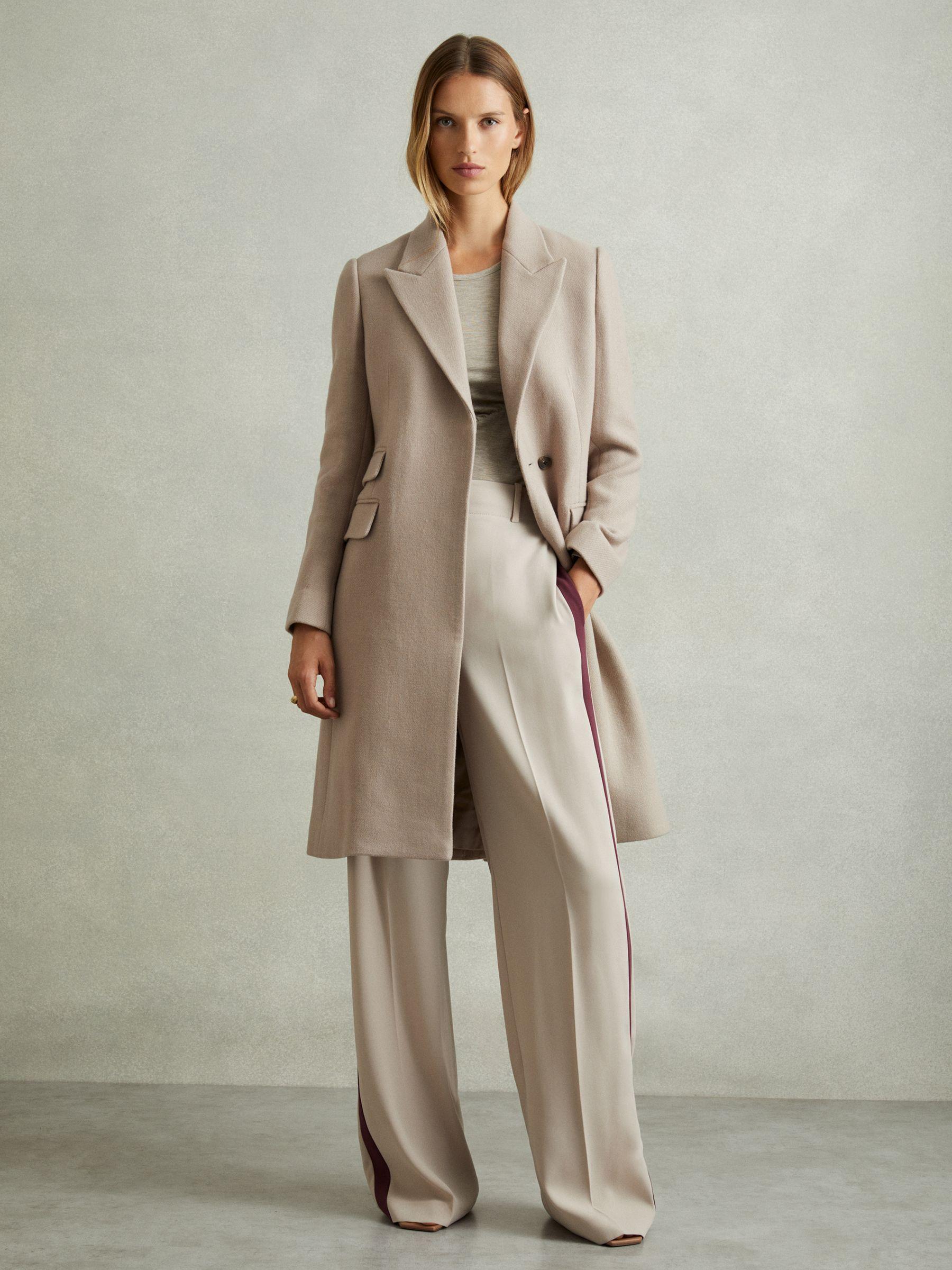 Petite Wool-Blend Coat in Stone Product Image
