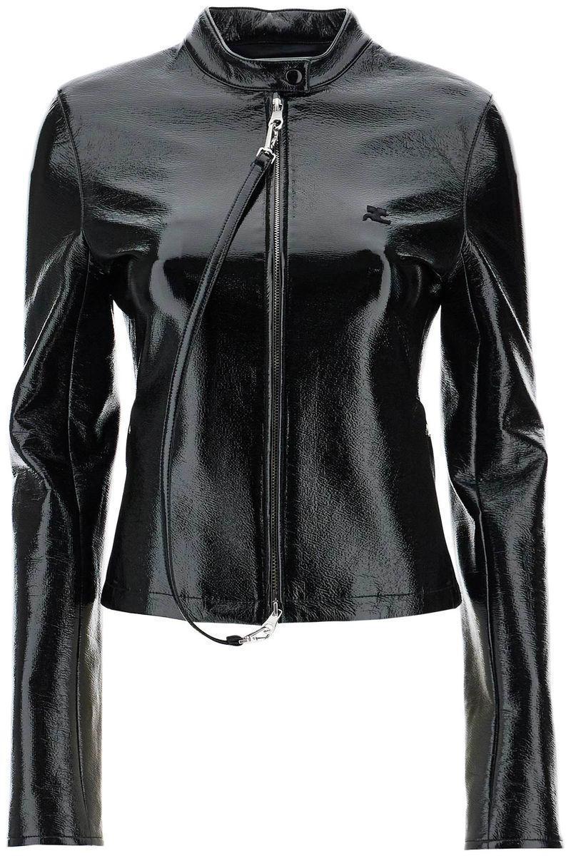 COURRÈGES Vinyl City Jacket In Black Product Image
