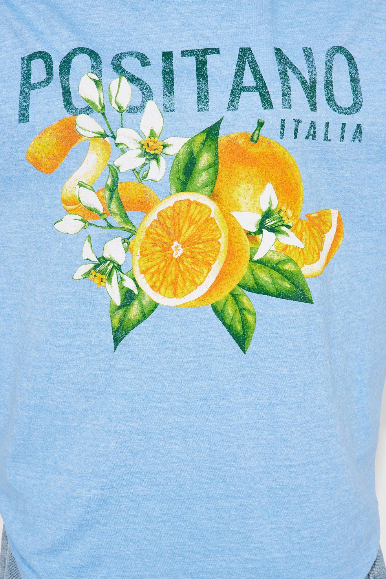 Positano Italia Washed Oversized Tee - Light Blue Product Image