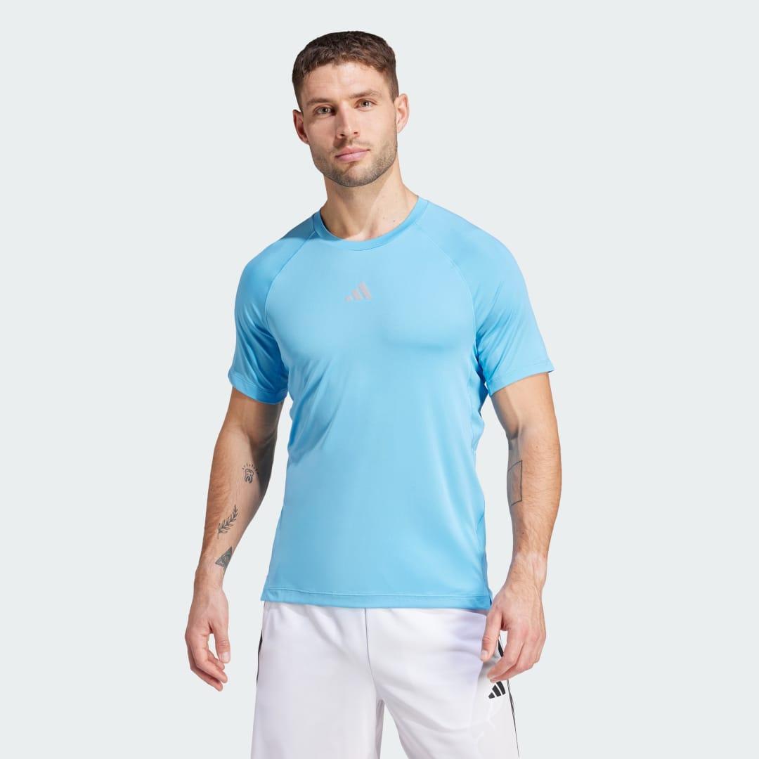 Men's adidas Gym+ Training Tee, Size: XXL, Semi Blue Burst Product Image