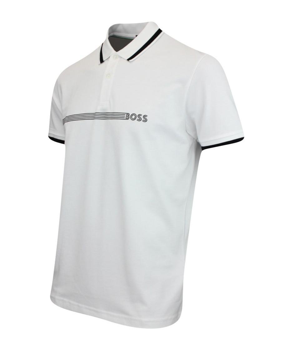 HUGO BOSS Short-sleeved Polo Shirt In White Product Image