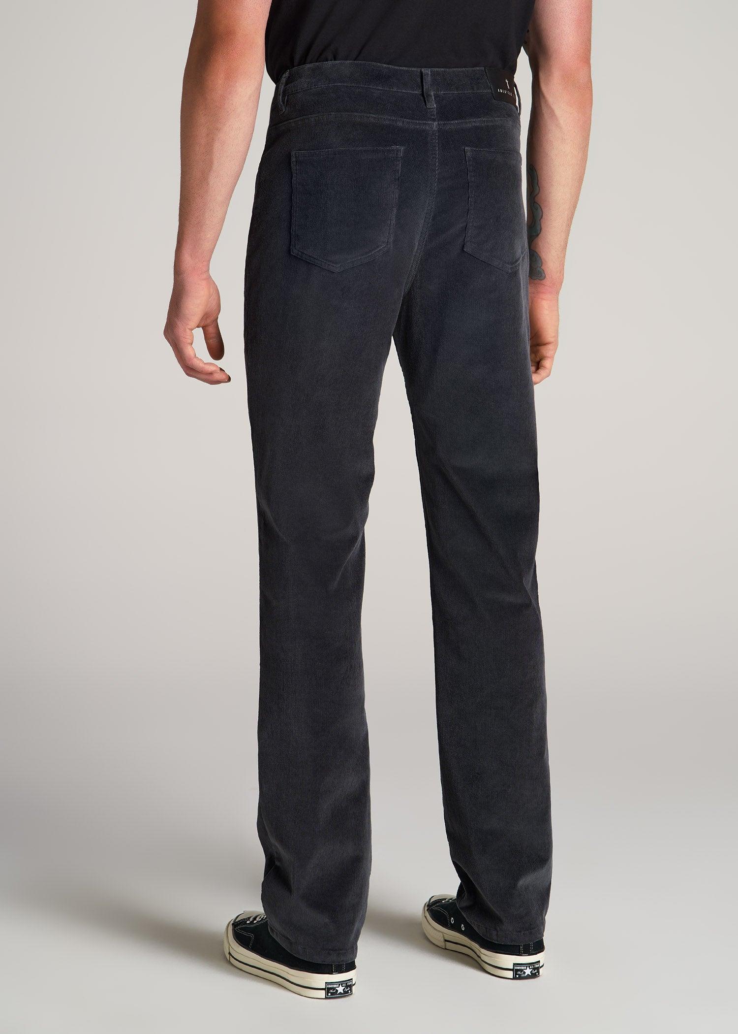 STRAIGHT-LEG Stretch Corduroy Pants for Tall Men in Iron Grey Product Image