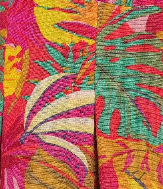 Evolutionary Tropical Printed Bow Strap Tank Top Product Image