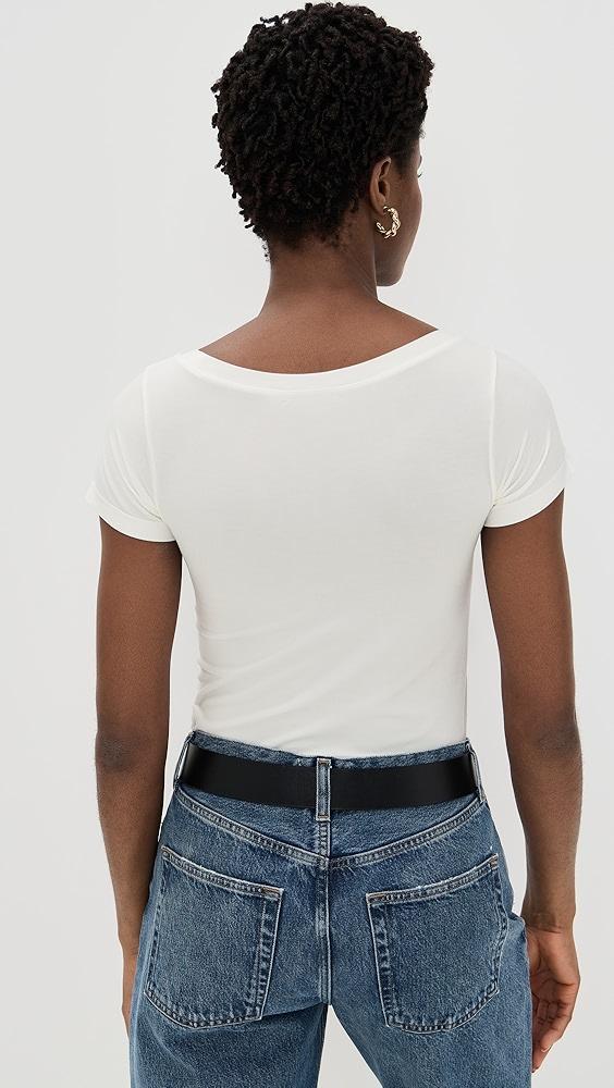 Good American Short Sleeve Boatneck Tee | Shopbop Product Image