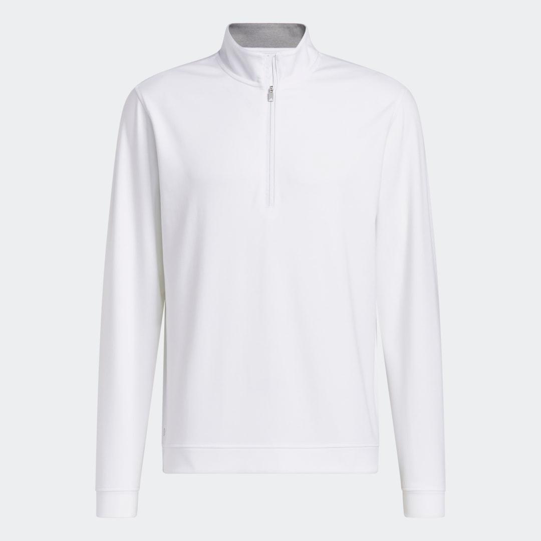 adidas Elevated Golf Sweatshirt White L Mens Product Image