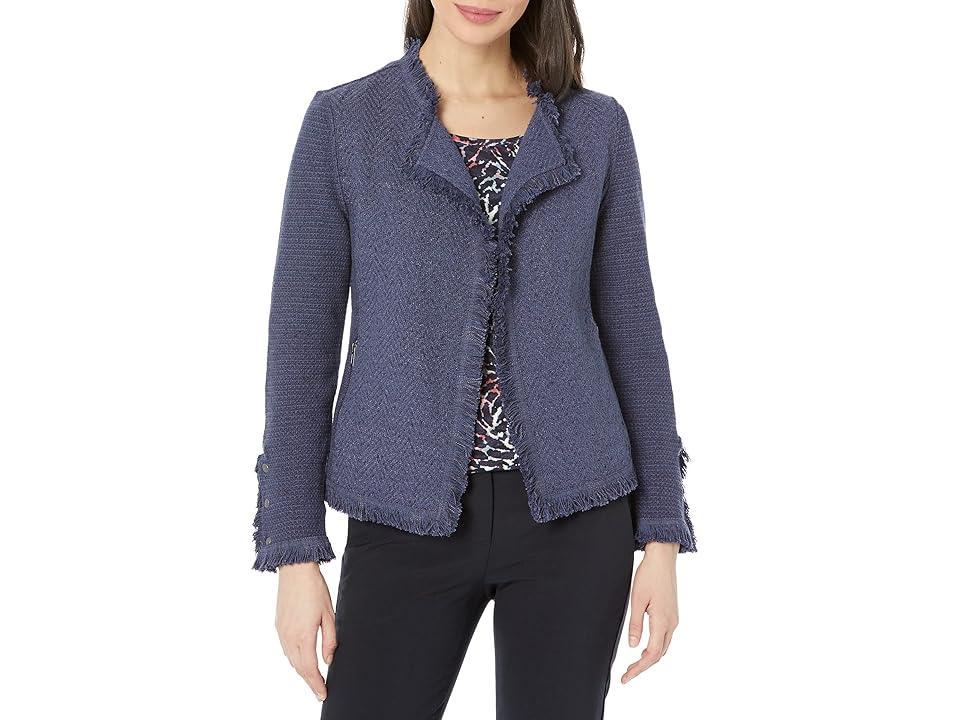 Nic+Zoe Fringe Mix Knit Jacket Product Image