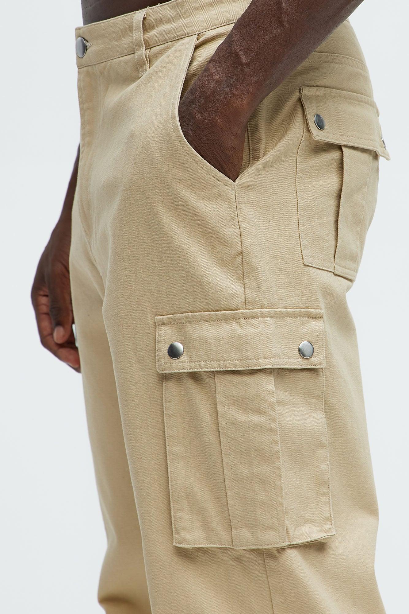 Berry Straight Cargo Pants - Khaki Product Image