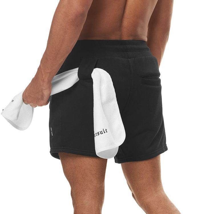 Drawstring Waist Plain Sweatshorts Product Image